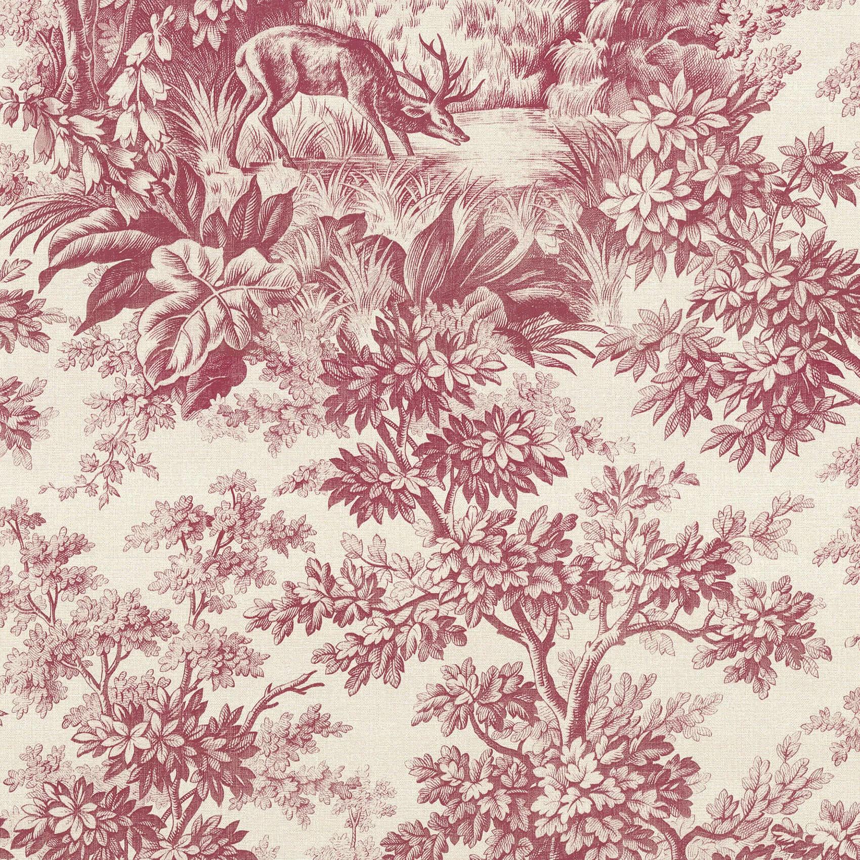 Stag Toile BURGUNDY